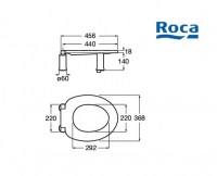 MEDIDAS ASIENTO INODORO ELEVADO ACCES COMFORT ROCA